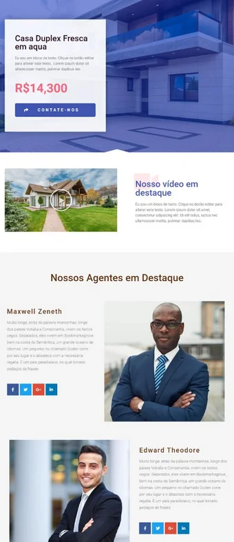 Site conceito para corretor de imóveis